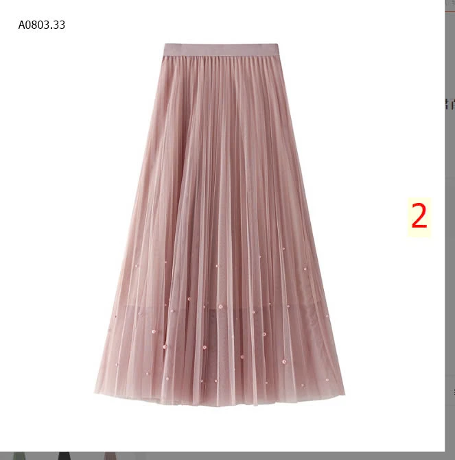 CHÂN VÁY XẾP LY ANGEL ĐÍNH CƯỜM-sỉ 145k