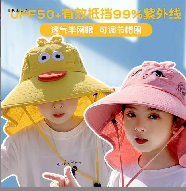 MŨ CHỐNG NẮNG RỘNG VÀNH CHO BÉ-sỉ 55k