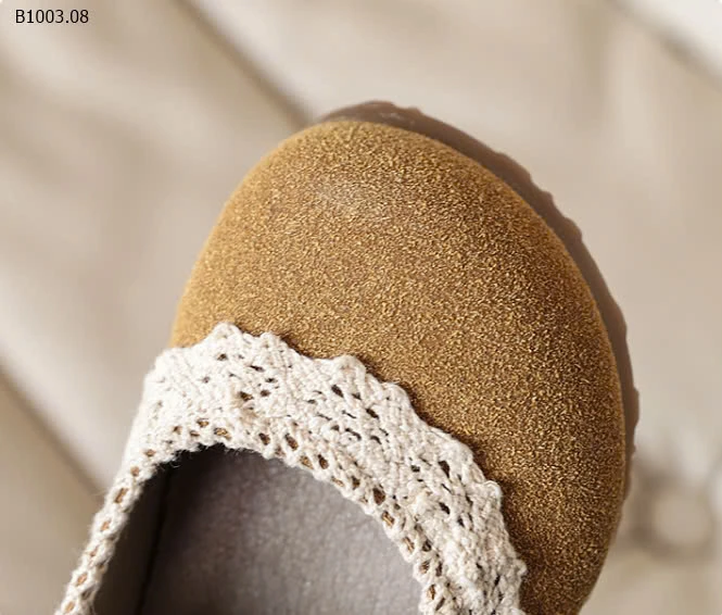 GIÀY BÚP BÊ DA LỘN PHỐI VIỀN REN CHO BÉ GÁI-sỉ Sz 23-28 : 125k           Sz 29-34 : 133k