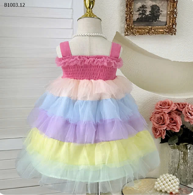 VÁY 2 DÂY CÔNG CHÚA NHIỀU TẦNG BÉ GÁI-sỉ 201k