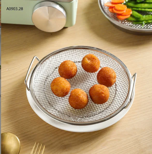 KHAY INOX KÈM VỈ LƯỚI CHẤT LIỆU INOX 304   -sỉ 85k/set 