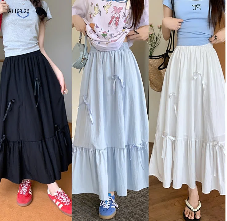 CHÂN VÁY DÀI PHỐI NƠ-sỉ 145k