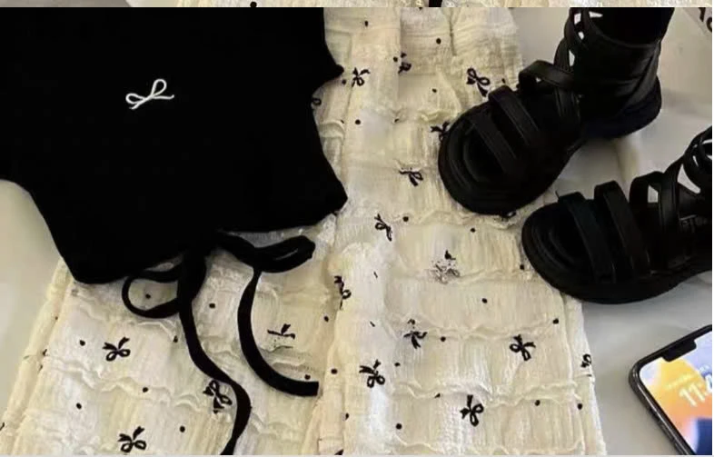 ÁO CROPTOP THÊU NƠ-sỉ 82k