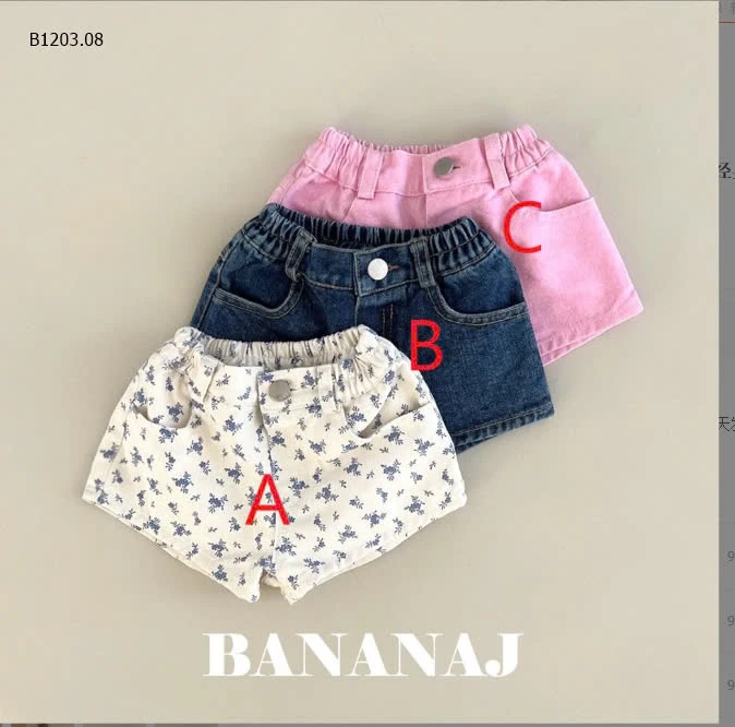 QUẦN SHORT KAKI JEAN BÉ GÁI-sỉ 155k