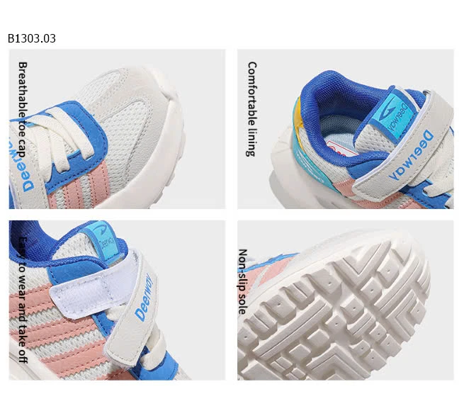 GIÀY THỂ THAO THOÁNG KHÍ CHO BÉ H.ÃNG DEERWAY -sỉ 223k