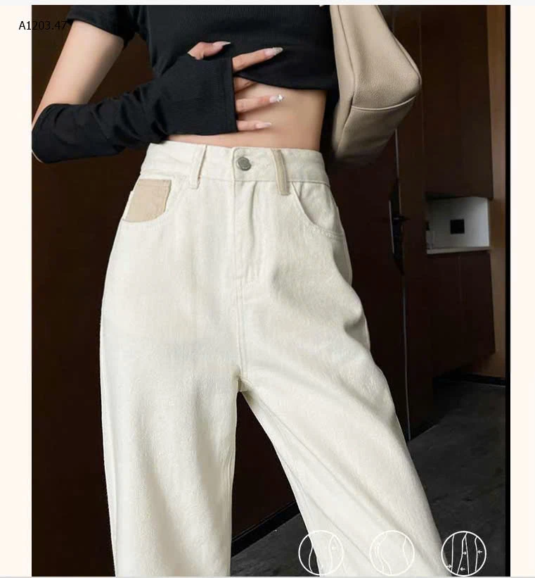 QUẦN JEAN SUÔNG MIX TÚI SAU -sỉ 152k