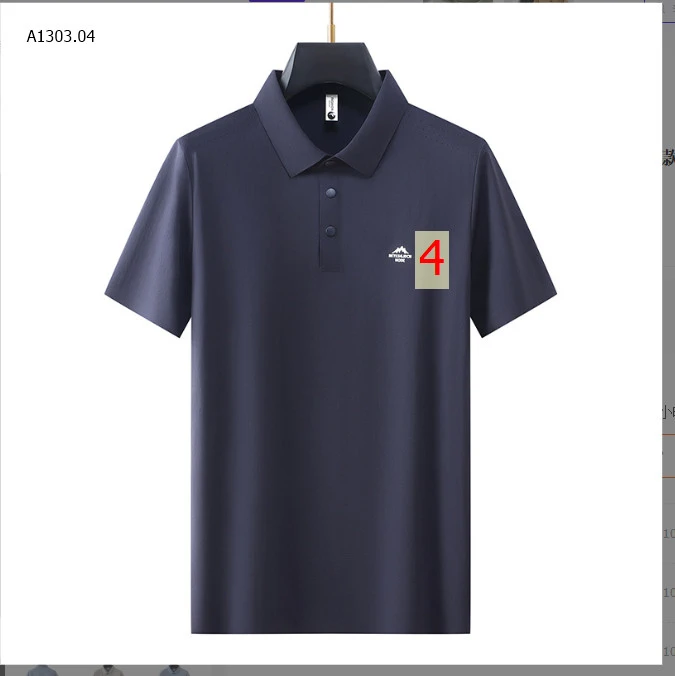 ÁO POLO NAM TRƠN MÀU LOGO NỔI-sỉ 224k