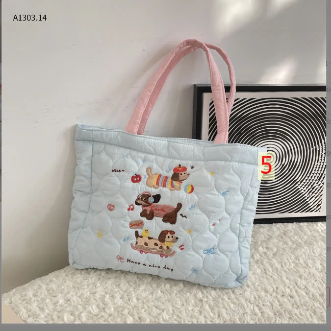 Túi Trần Bông Hình Cún,-sỉ 92k