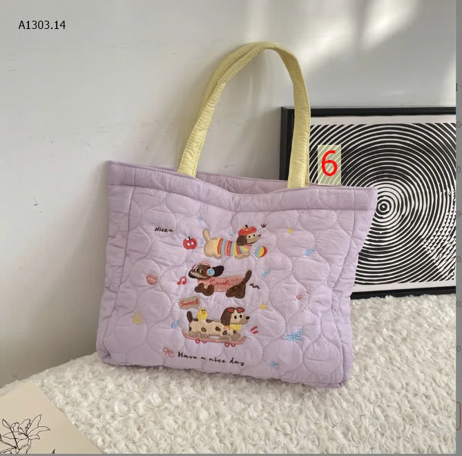 Túi Trần Bông Hình Cún,-sỉ 92k