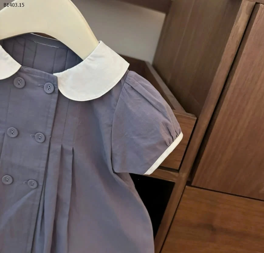 VÁY TÍM CỔ SEN TAY BỒNG BG-sỉ 134k