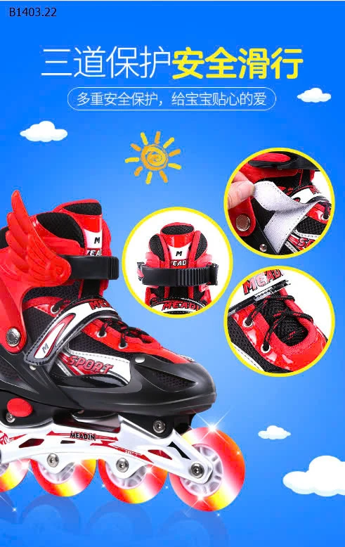 GIÀY TRƯỢT PATIN KÈM FULL BẢO HỘ-sỉ 325k