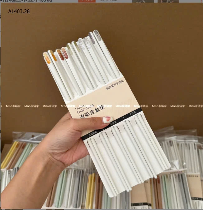 SET 10 ĐÔI ĐỮA HỢP KIM KHÁNG KHUẨNsỉ 95k/set 10 đôi