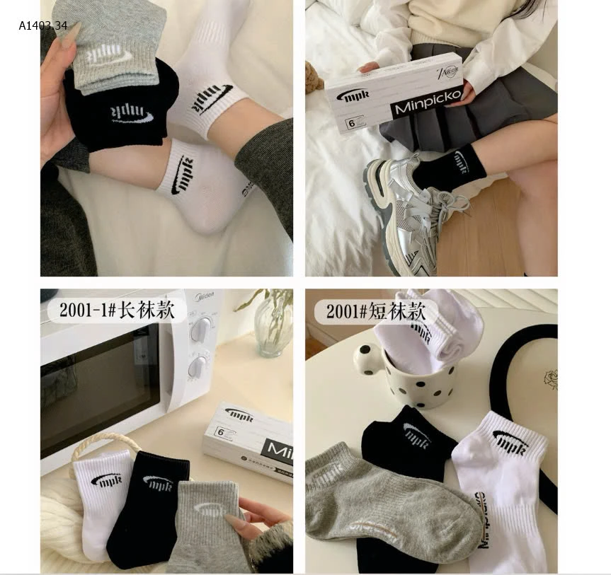 SET 6 ĐÔI TẤT CỔ CAO + THẤP-sỉ 136k