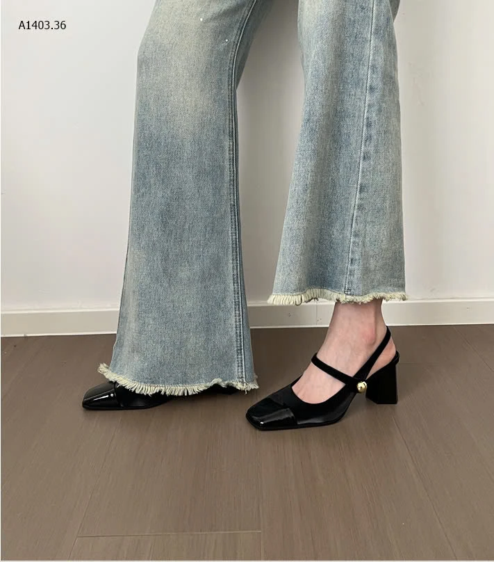 GIÀY CAO GÓT NỮ MŨI VUÔNG HỞ GÓT-sỉ 195k