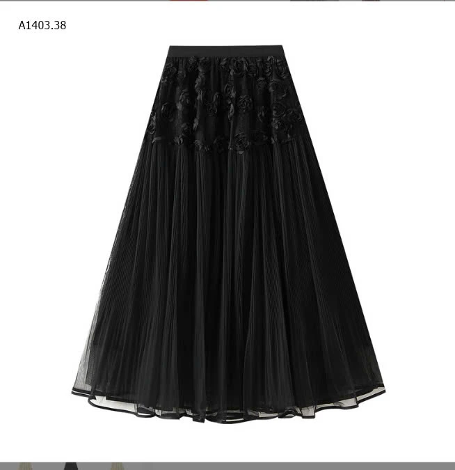 CHÂN VÁY DÁNG DÀI PHỐI HOA NỔI HÃNG ANGEL -sỉ 182k