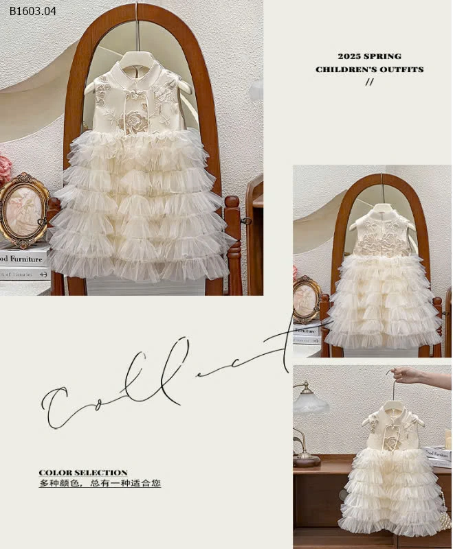 VÁY CÔNG CHÚA CỔ TÀU NHIỀU TẦNG BG-sỉ 248k