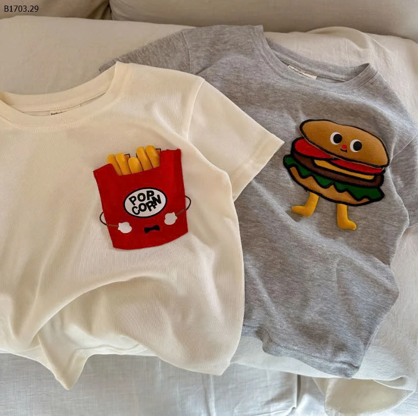 ÁO PHÔNG HAMBURGER, KHOAI TÂY CHIÊN-sỉ 125k