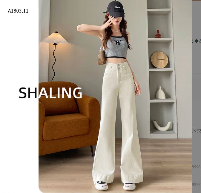 QUẦN JEANS ỐNG RỘNG 2 KHUY CHO NỮ -sỉ 182k