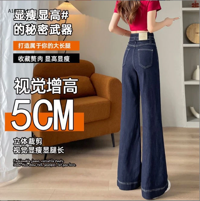 QUẦN JEANS ỐNG RỘNG 2 KHUY CHO NỮ -sỉ 182k