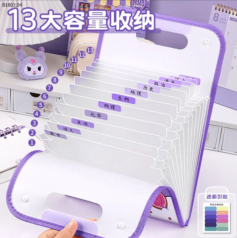 TÚI HỌC THÊM CHO BÉ ,FILE ĐỰNG TÀI LIỆU 13 ngăn -sỉ 43k