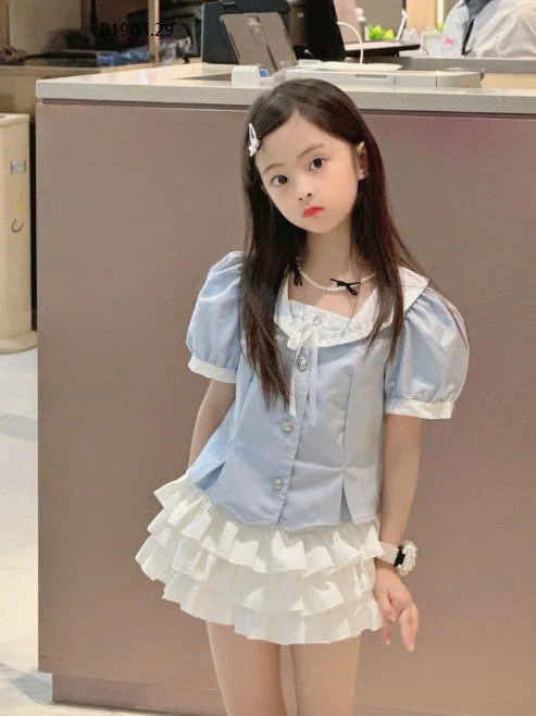 SET ÁO TAY BỒNG MIX CHÂN VÁY TẦNG XÒE BG-sỉ Áo : 217k            Chân váy : 165k 