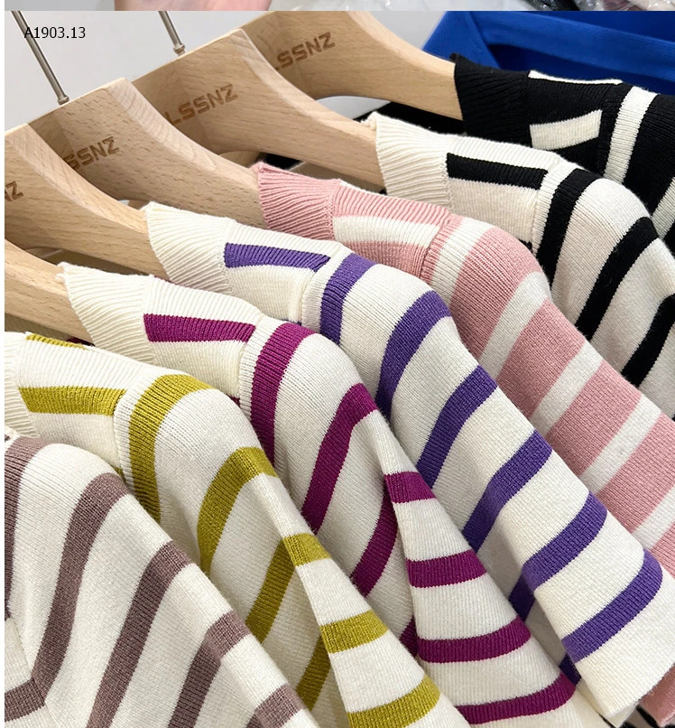 ÁO KẺ CỔ TRÒN-sỉ 55k