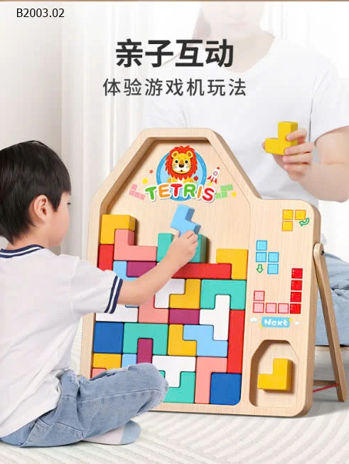 BỘ ĐỒ CHƠI XẾP HÌNH GỖ TETRIS-sỉ 122k