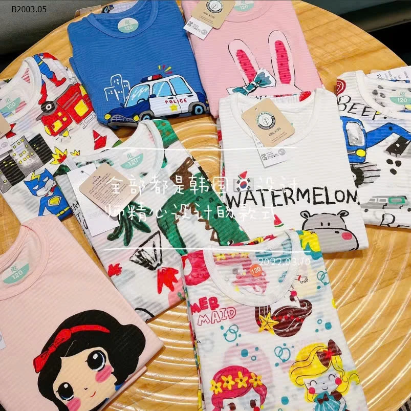 BỘ COTTON GIẤY HOẠT HÌNH-sỉ 94k