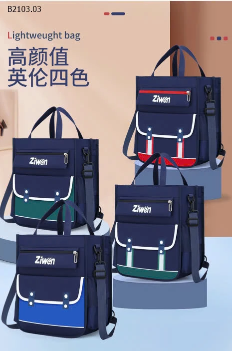 TÚI HỌC THÊM ZIWEN CHO BÉ-sỉ Số 1-4 (1 ngăn) : 109k           Số 5-8 (2 ngăn) : 122k