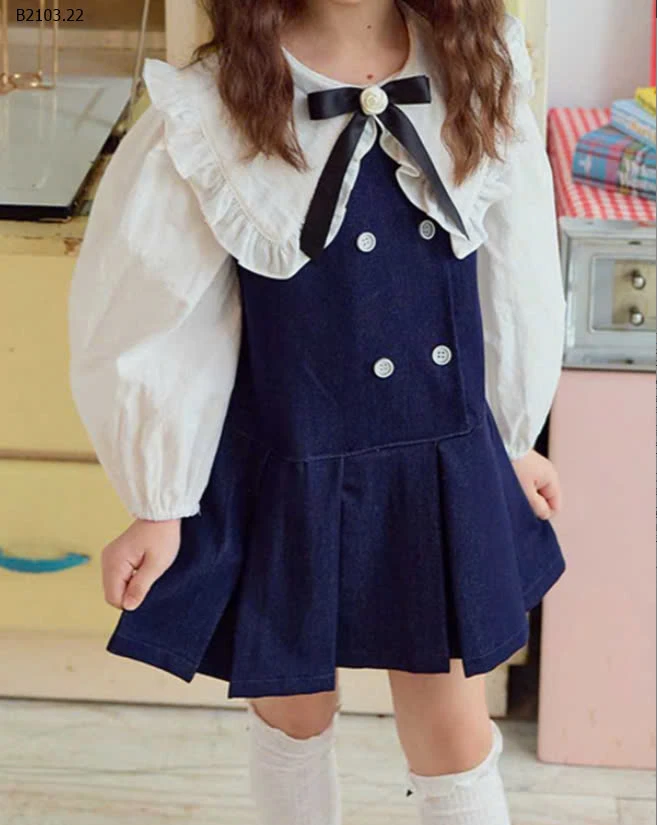 VÁY JEAN SÁT NÁCH CHO BÉ GÁI-sỉ 149k