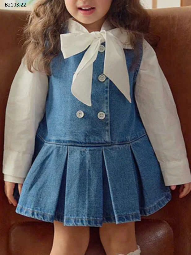 VÁY JEAN SÁT NÁCH CHO BÉ GÁI-sỉ 149k