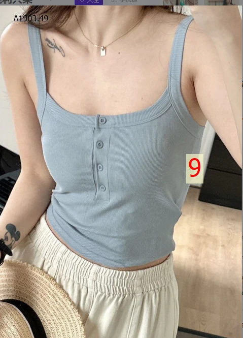 ÁO 2 DÂY KHUY CÀI KÈM ĐỆM NGỰC-sỉ 78k