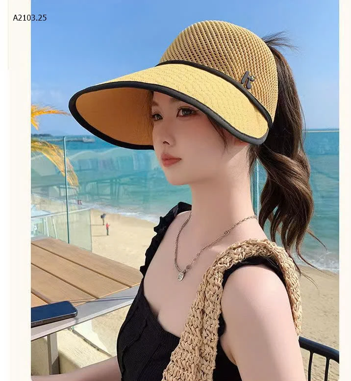 MŨ NẮNG NỬA ĐẦU VÀNH RỘNG -sỉ 47k