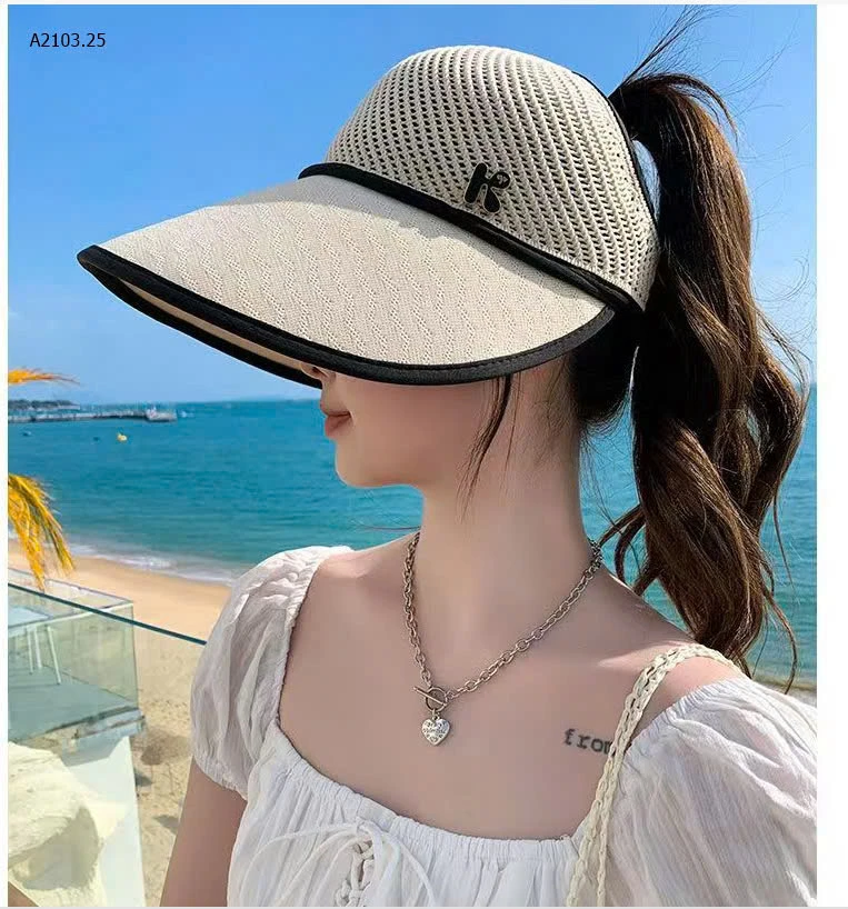MŨ NẮNG NỬA ĐẦU VÀNH RỘNG -sỉ 47k