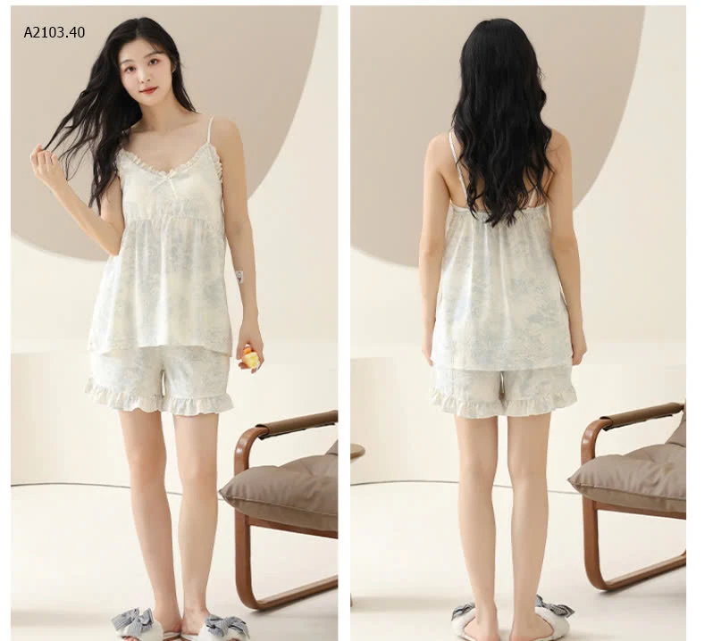 BỘ ĐỒ NGỦ HAI DÂY KÈM BRA-sỉ 156k