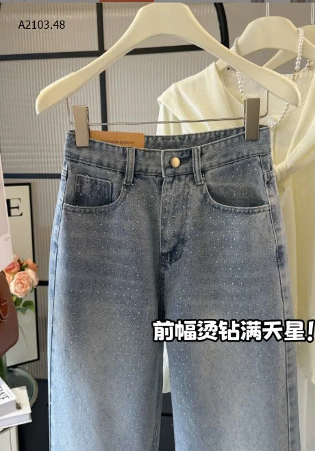 QUẦN JEAN ỐNG ĐỨNG ĐÍNH ĐÁ-sỉ 205k
