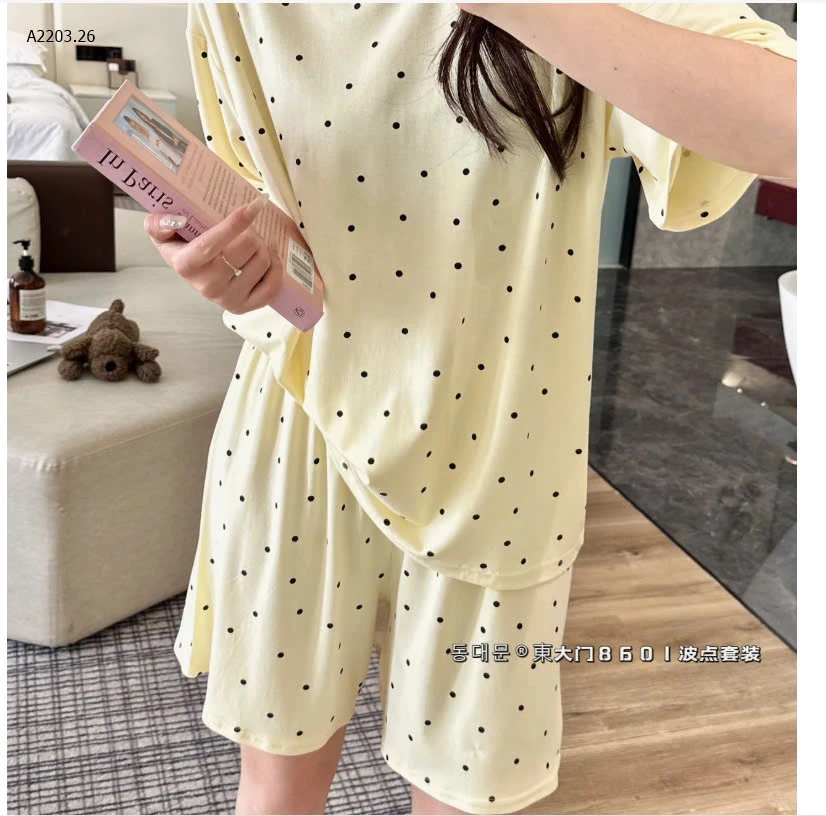 BỘ MẶC NHÀ CHẤM BI NỮ-sỉ 139k