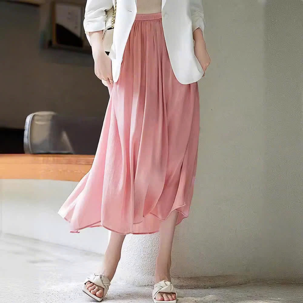 CHÂN VÁY LỤA CẠP CHUN si 122k