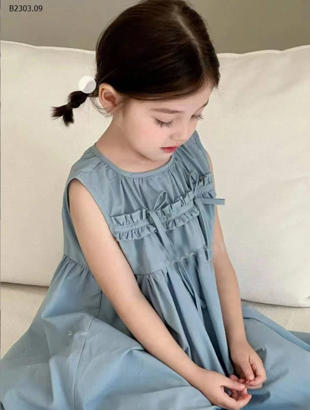 VÁY XÒE SÁT NÁCH MÀU XANH BG-sỉ 169k