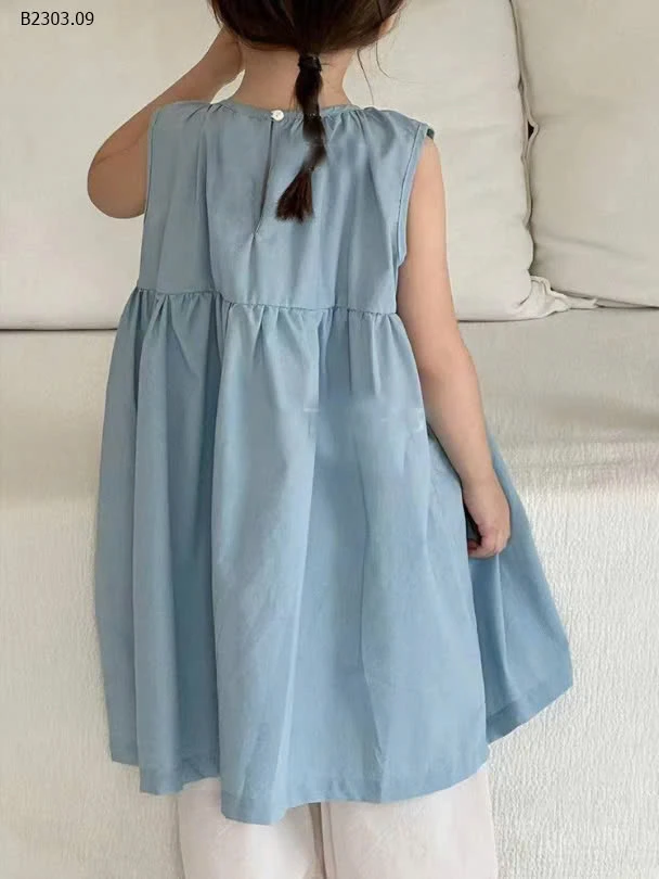 VÁY XÒE SÁT NÁCH MÀU XANH BG-sỉ 169k