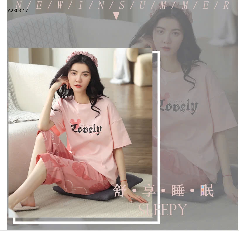 BỘ COTTON LỬNG NỮ MẶC NHÀ -sỉ 165k