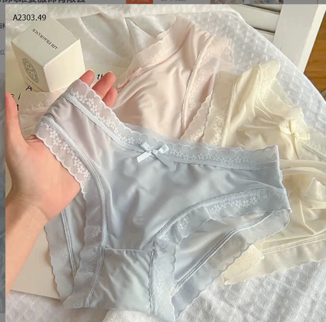 SET 10 QUẦN CHIP VIỀN REN MIX MÀU -sỉ 125k/set 10c mix màu