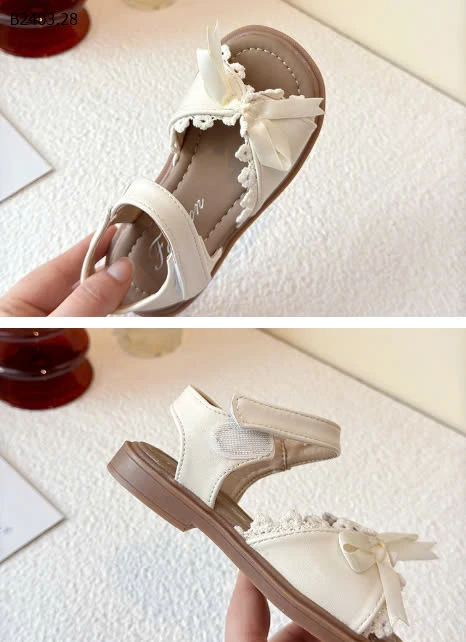 SANDAL NƠ VIỀN REN-sỉ Sz 21-25 : 135k            Sz 26-30 : 145k