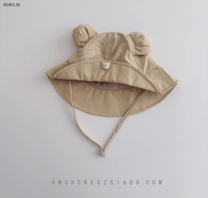 MŨ BÈO TAI GẤU KÈM QUAI CHO BÉ -sỉ 86k