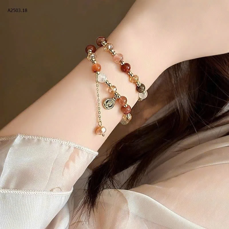 Vòng tay pha lê đá thô xếp chồng hai lớp Guliya chính hãng #GOLICC-sỉ 123k