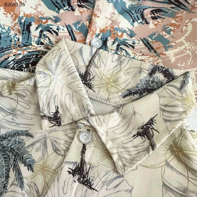 SET SƠ MI QUẦN SHORT HOẠ TIẾT HOA LÁ CHO BÉ TRAI-sỉ Sz 80-110 : 80k            Sz 120-150 : 94k