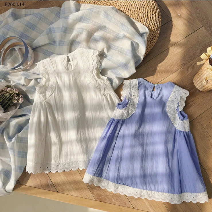 VÁY SÁT NÁCH VIỀN REN CHO BÉ GÁI-sỉ 123k