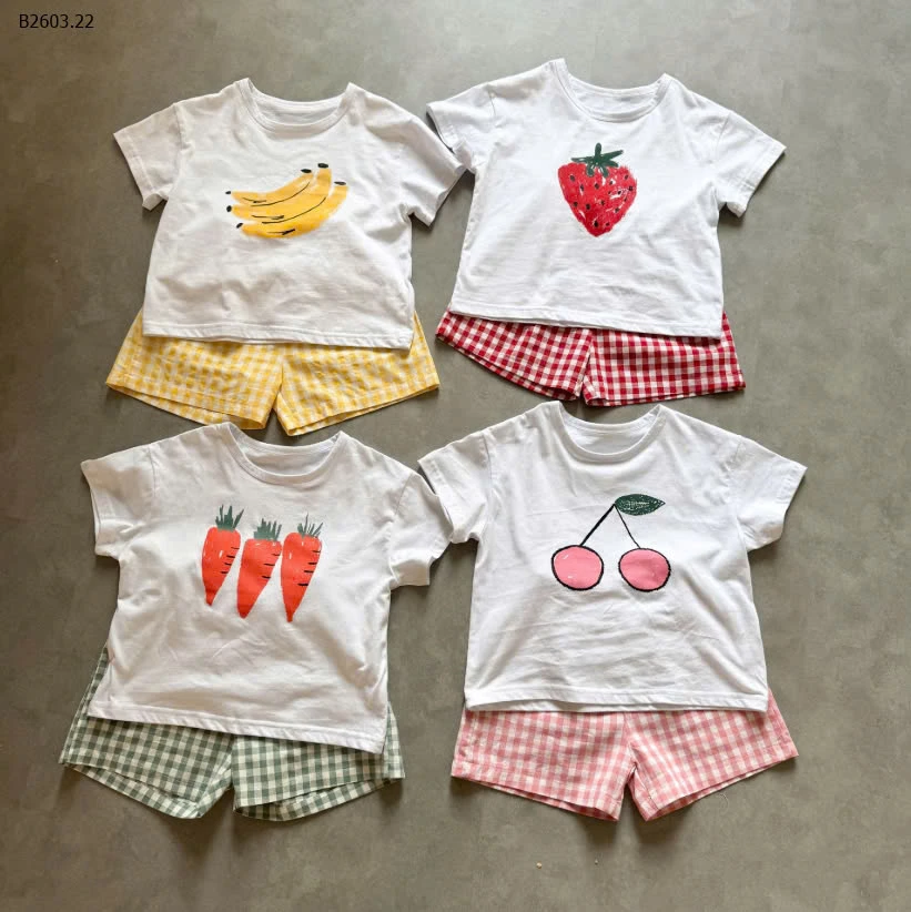 SET BỘ HỌA TIẾT CỦ QUẢ CUTE CHO BÉ -sỉ 143k