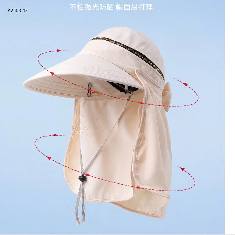 MŨ CHỐNG NẮNG KÈM KHẨU TRANG-sỉ 141k
