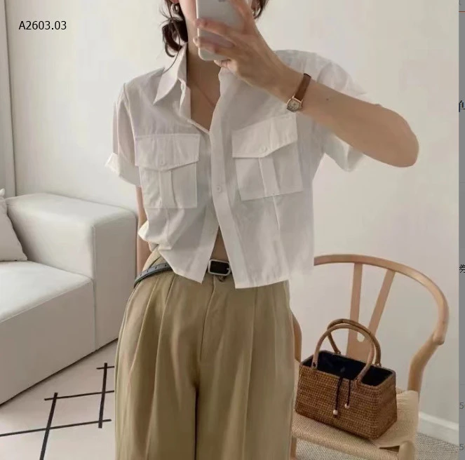 ÁO SƠ MI CỘC TAY DÁNG CRT sỉ 121k